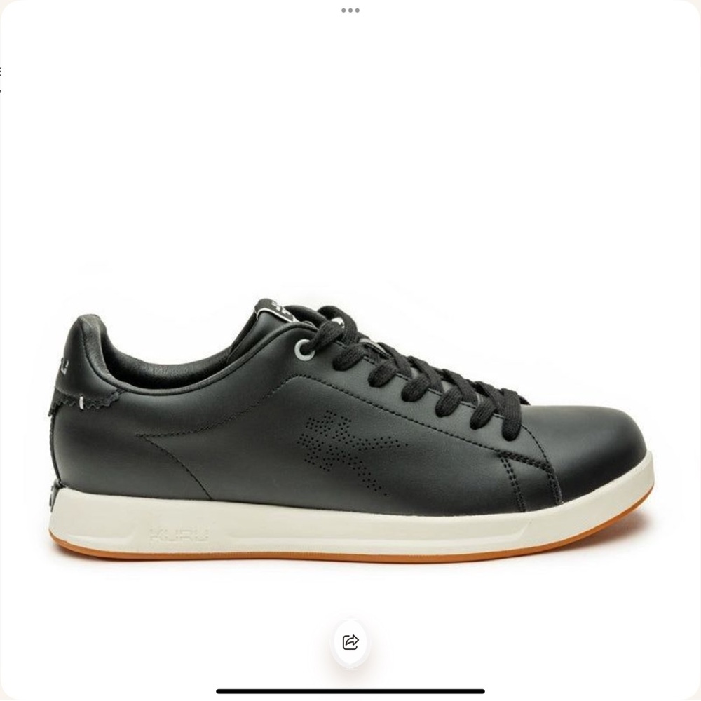 KURU Men's Black Leather Athletic Shoes